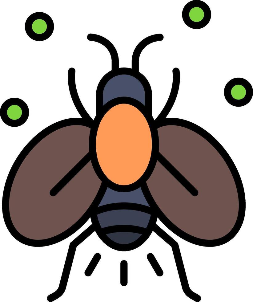Bee Line Filled Icon vector
