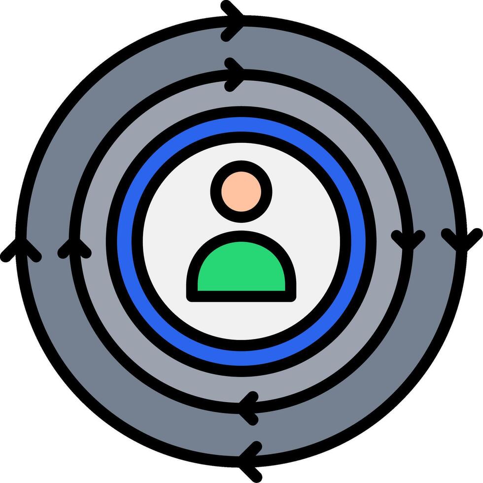 Cycle Line Filled Icon vector