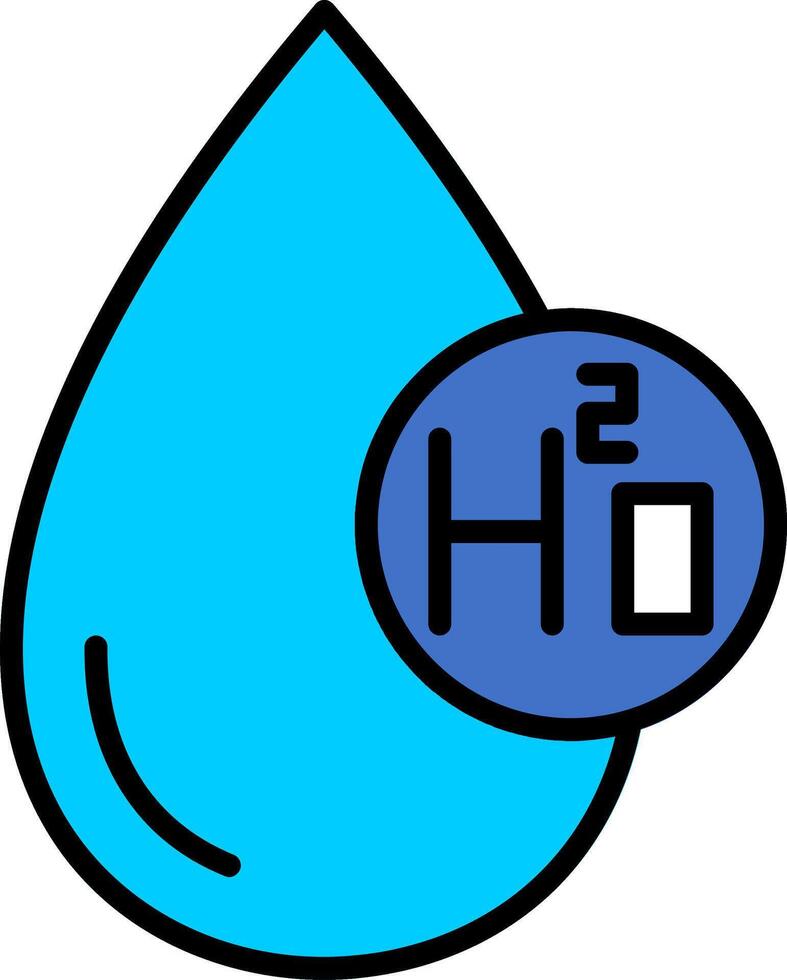 H2o Line Filled Icon vector
