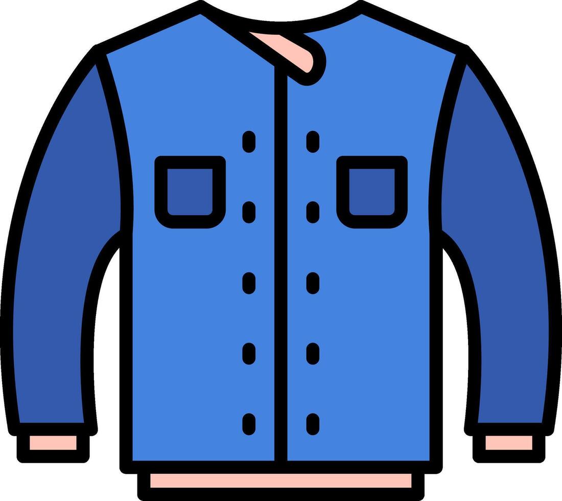Jacket Line Filled Icon vector
