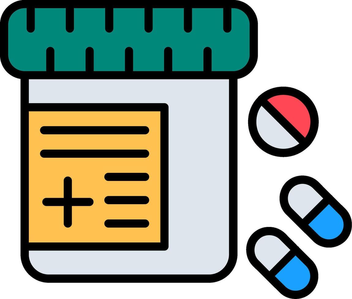 Medicine Line Filled Icon vector