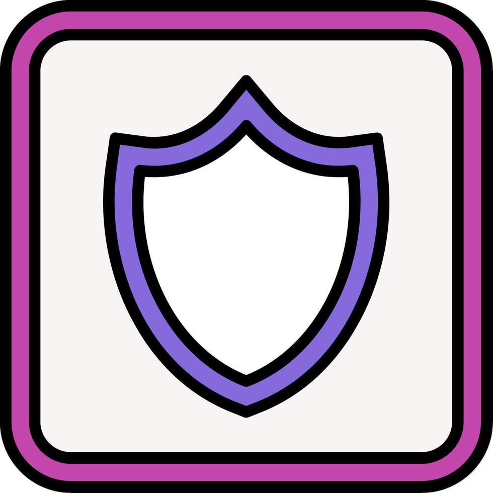 Shield Line Filled Icon vector