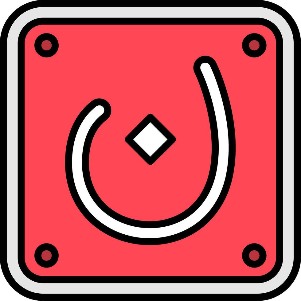 Arabic Language Line Filled Icon vector