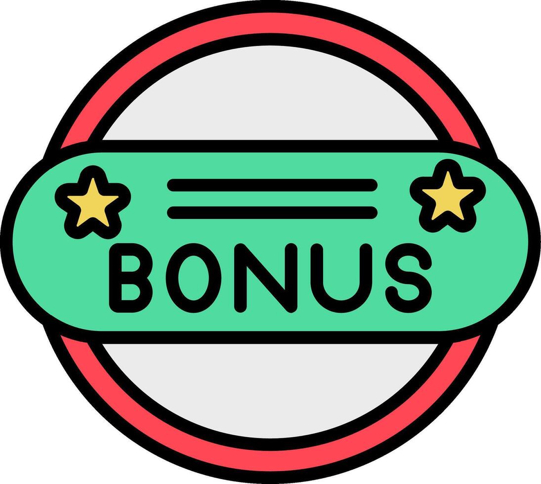 Bonus Line Filled Icon vector