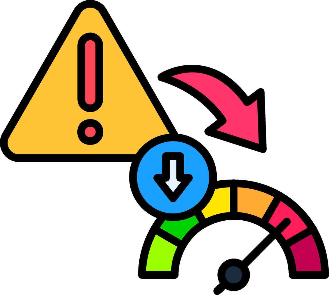 Impact Line Filled Icon vector