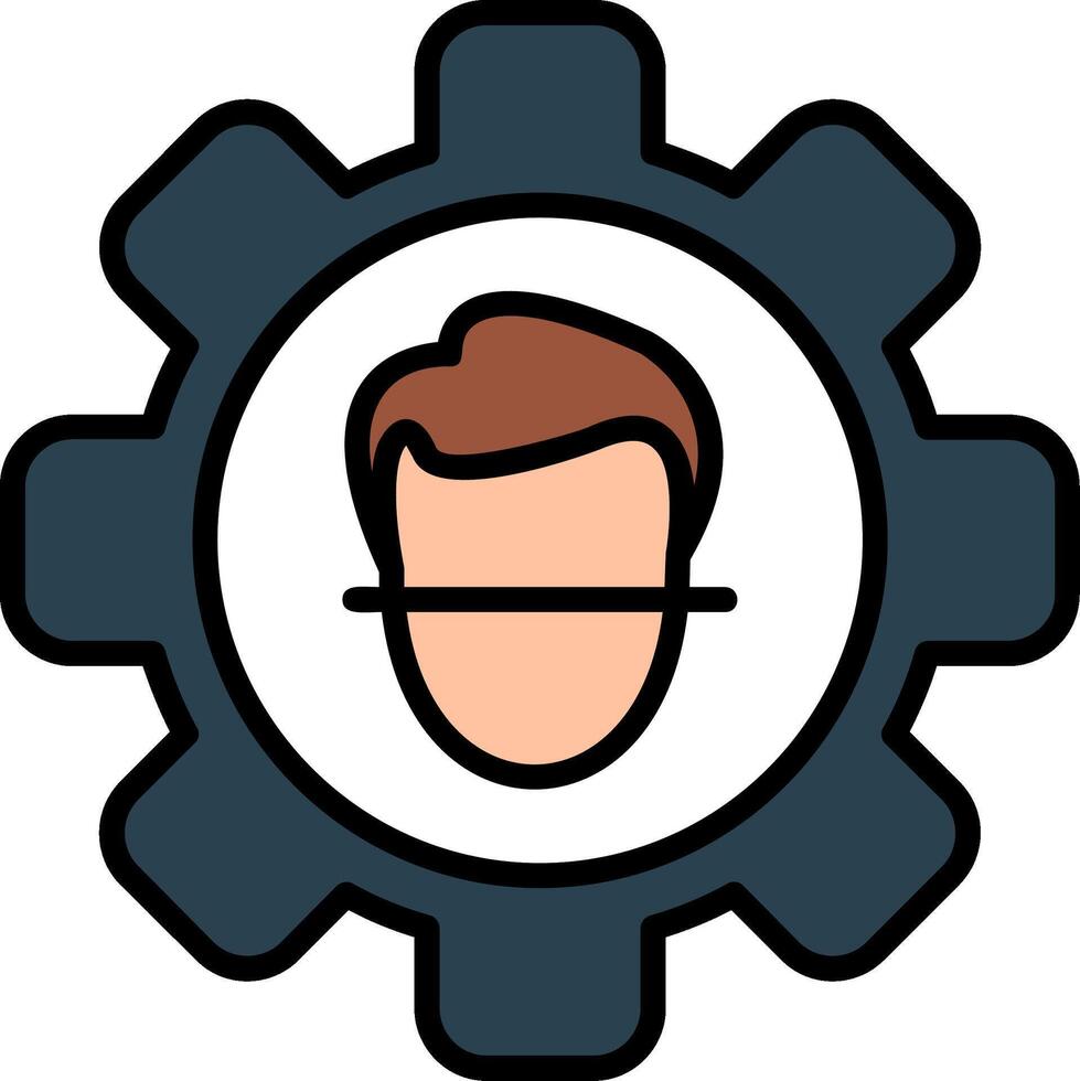 Face Detection Line Filled Icon vector
