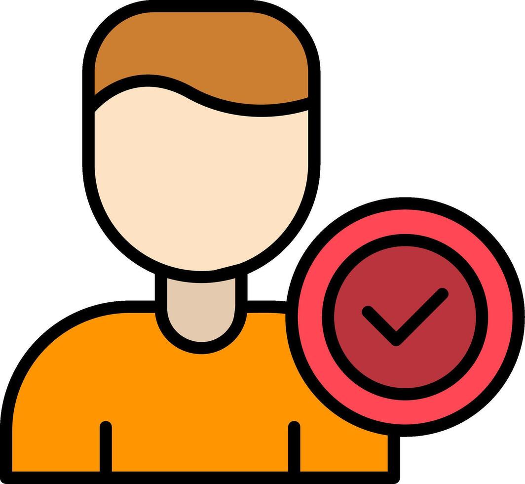 Available Line Filled Icon vector