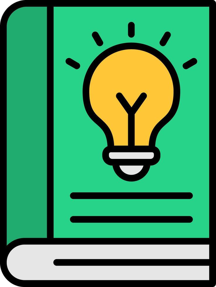 Book Line Filled Icon vector