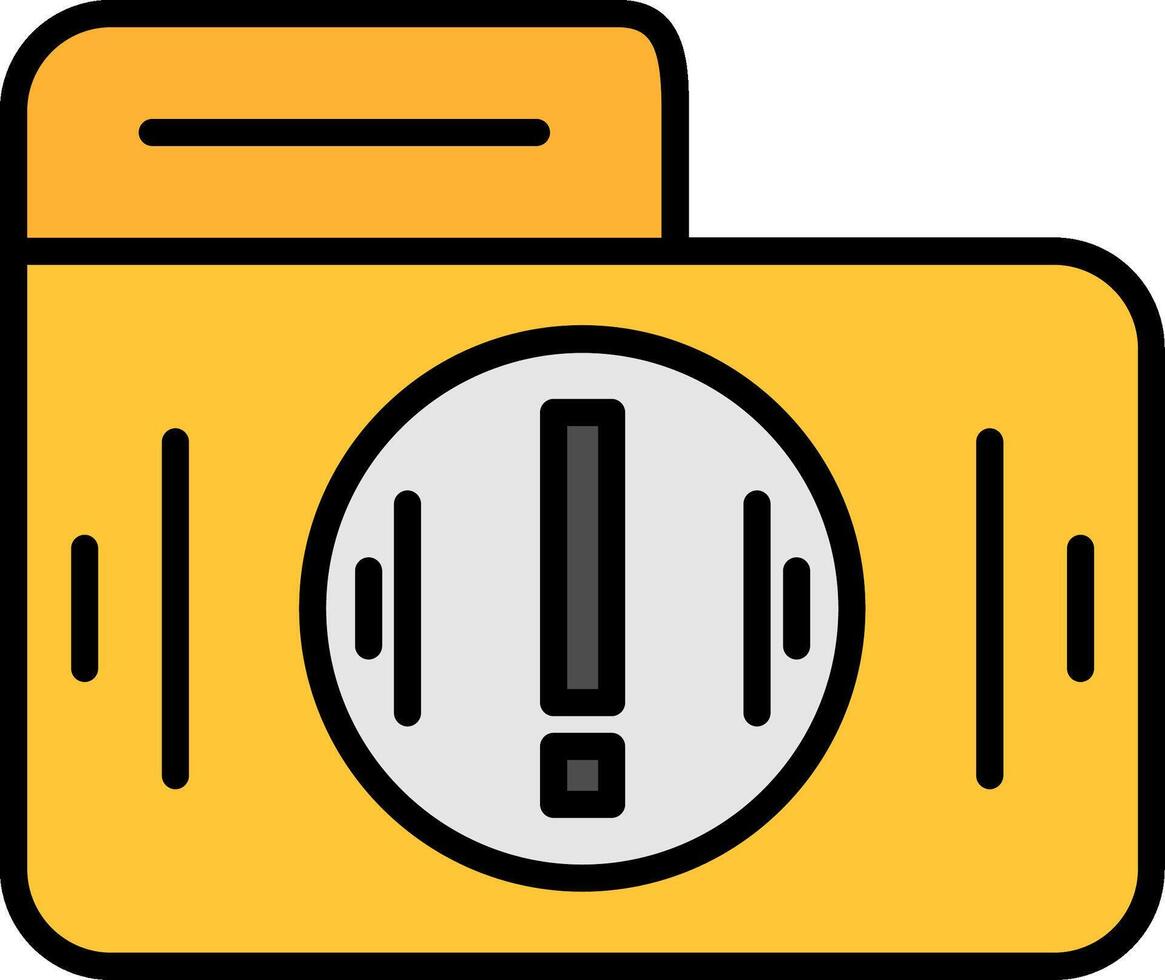 Folder Line Filled Icon vector
