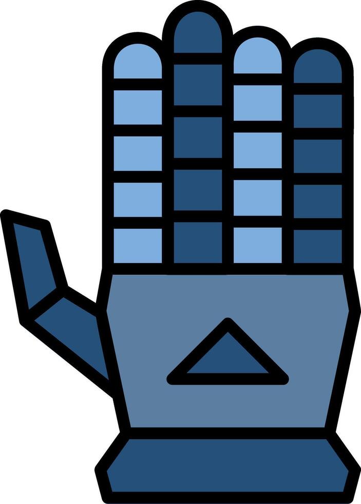 Hand Line Filled Icon vector