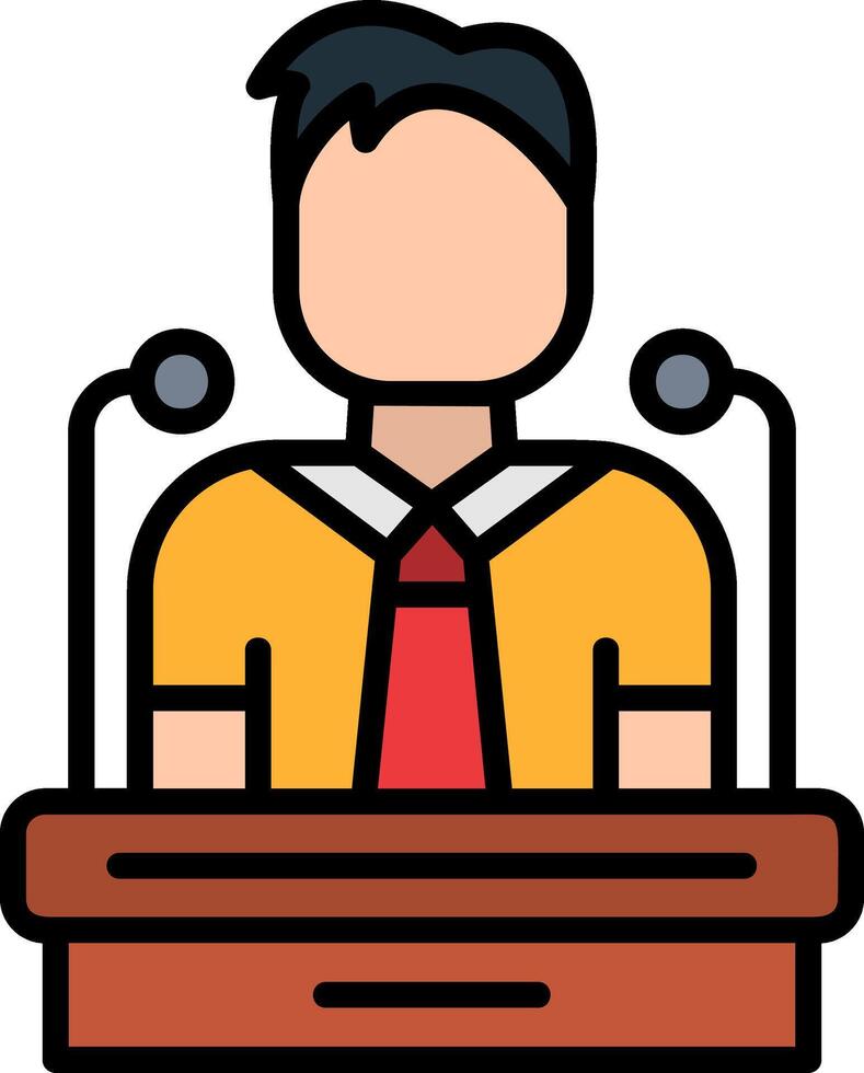Motivational Line Filled Icon vector