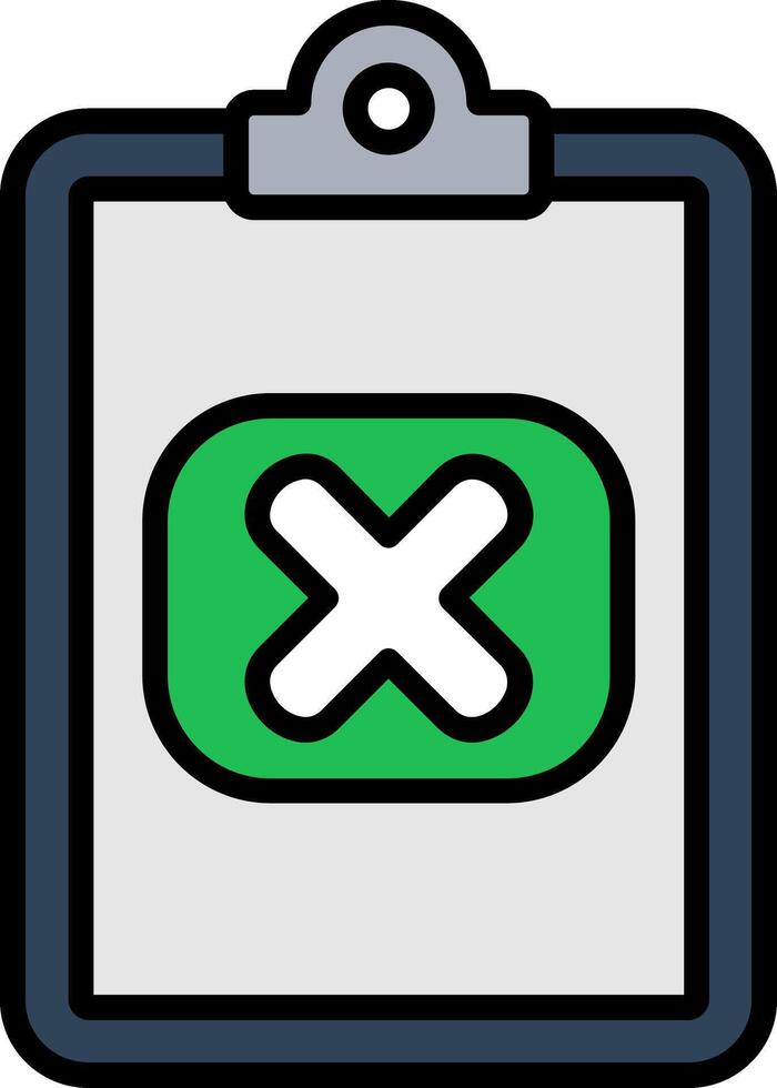 Rejected Line Filled Icon vector