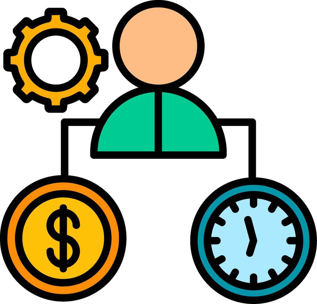 Resources Line Filled Icon vector