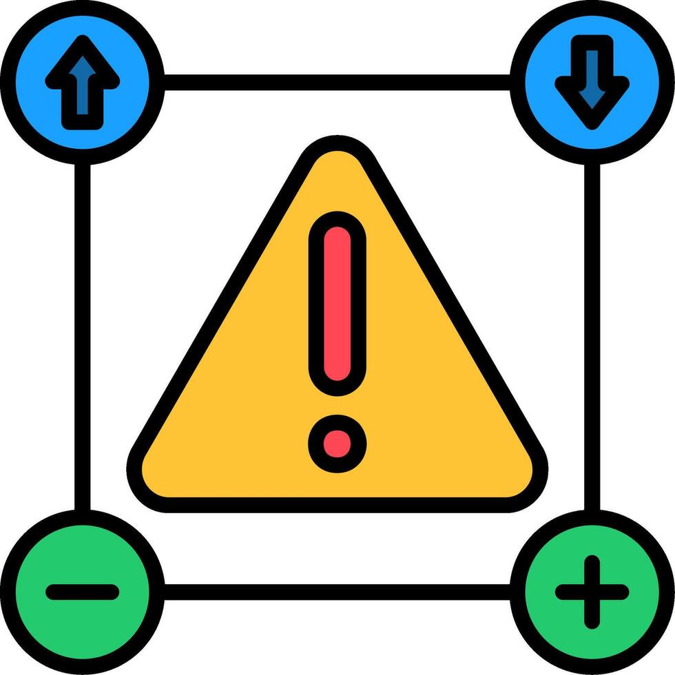 Probability Line Filled Icon vector