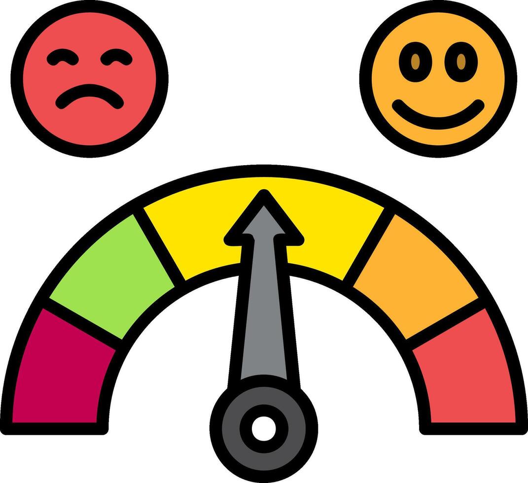 Meter Line Filled Icon vector