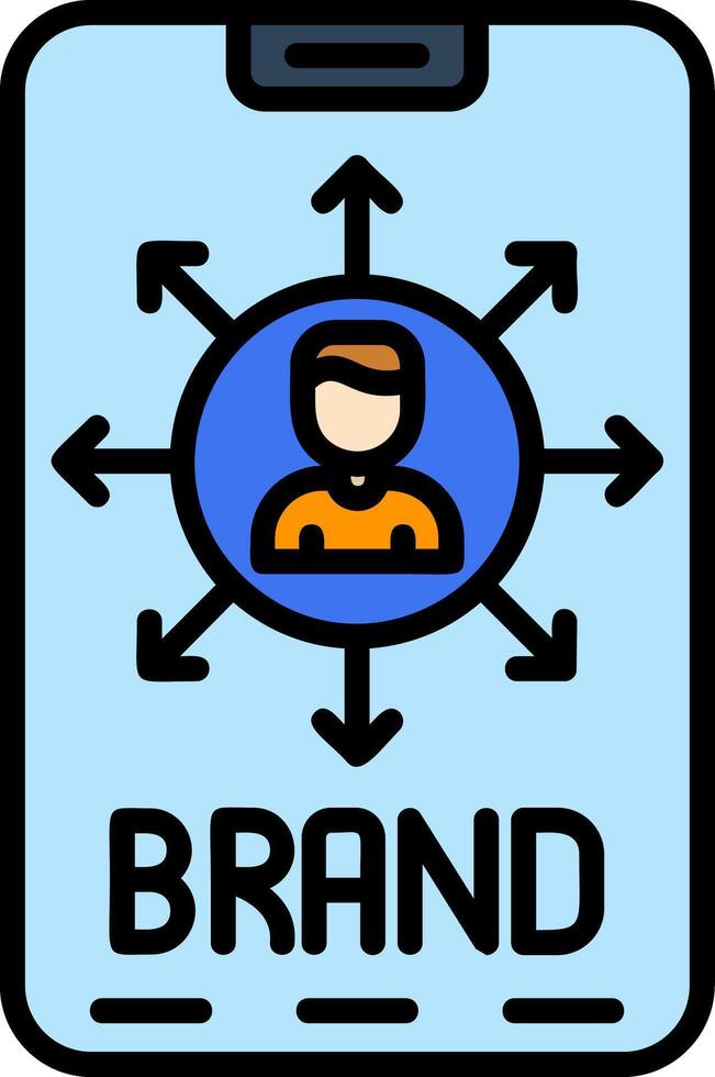 Viral Line Filled Icon vector