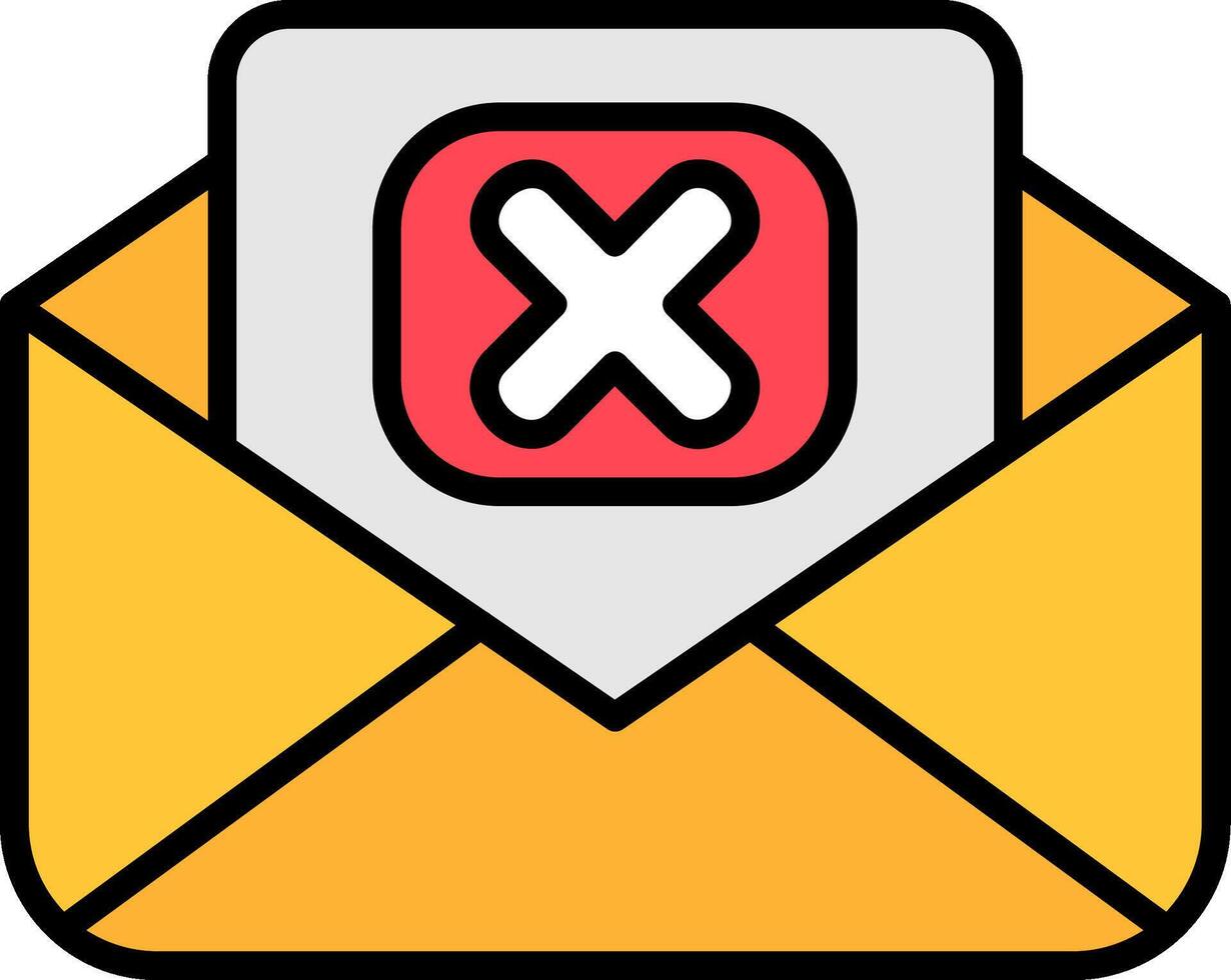 Email Line Filled Icon vector