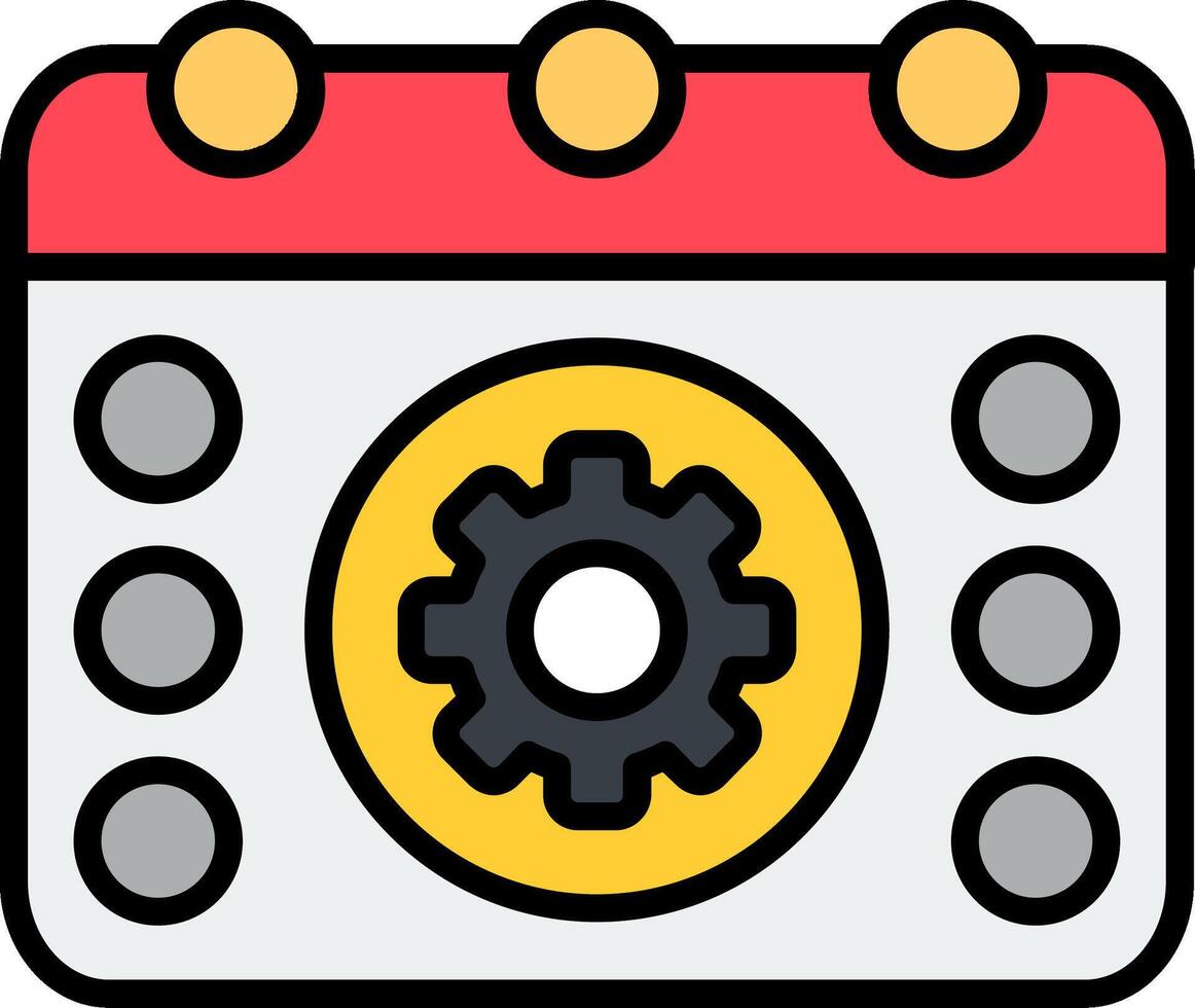 Event Information Line Filled Icon vector