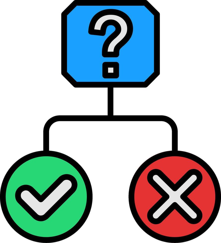 Option Line Filled Icon vector