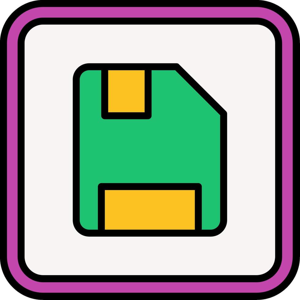 Save Line Filled Icon vector