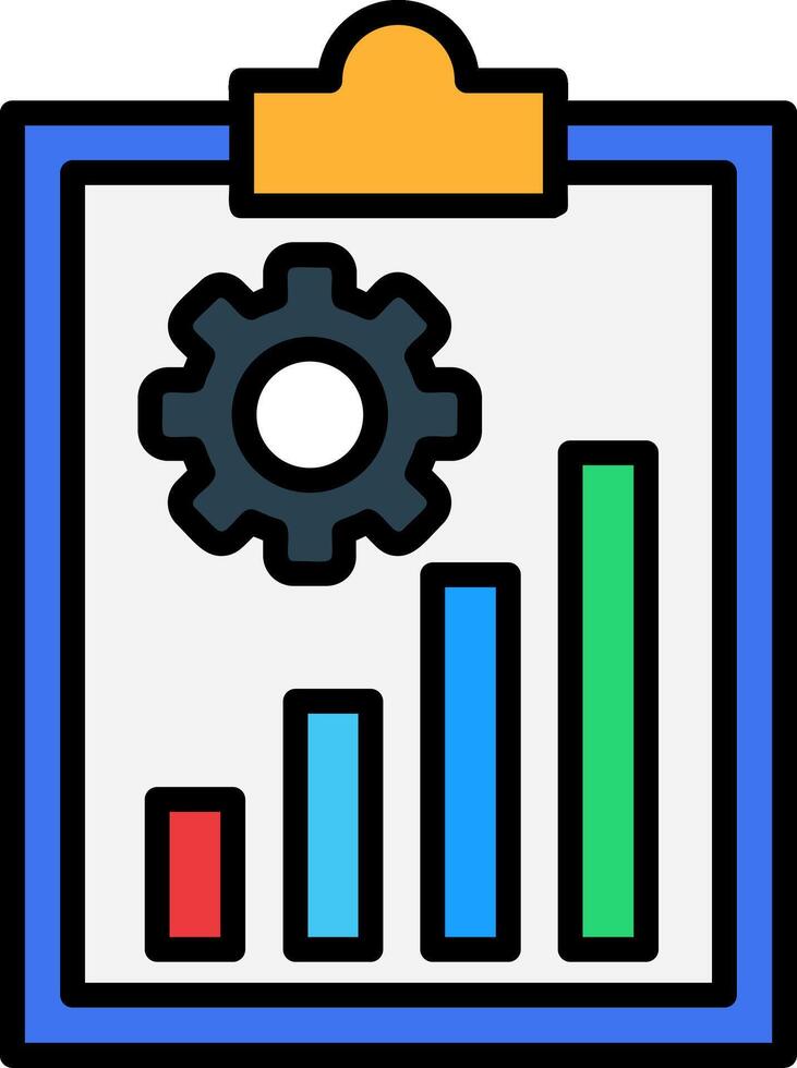 Evaluation Line Filled Icon vector