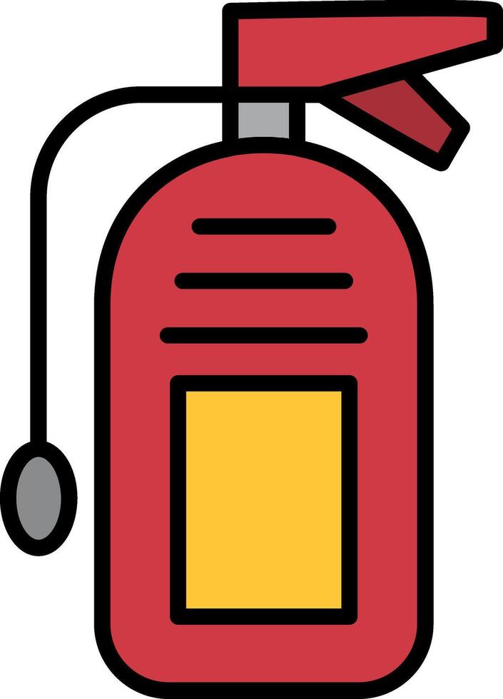 Fire Extinguisher Line Filled Icon vector