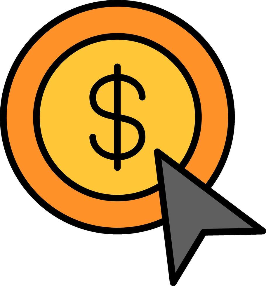 Money Line Filled Icon vector