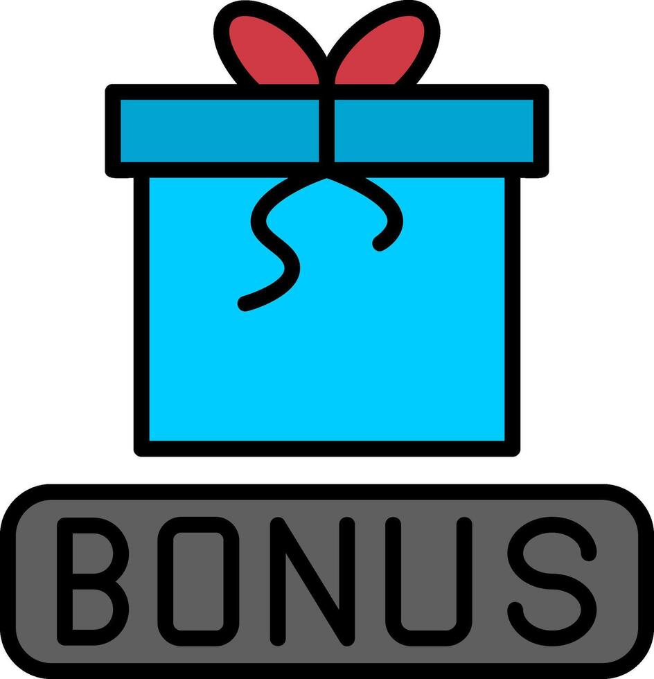 Bonus Line Filled Icon vector