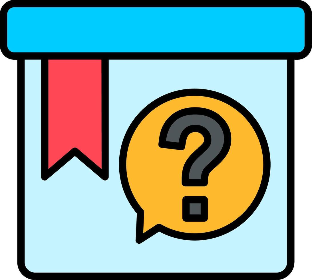 Box Line Filled Icon vector