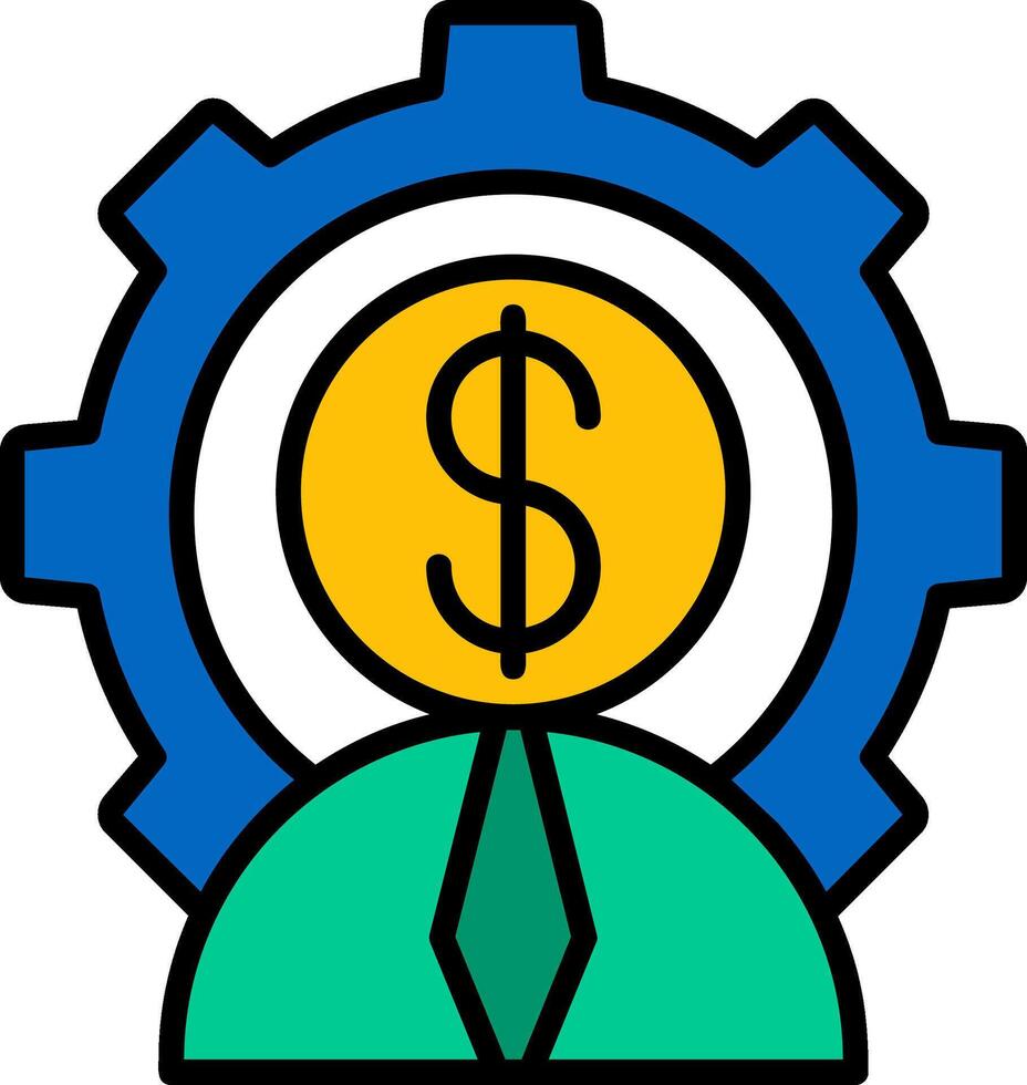 Businessman Line Filled Icon vector