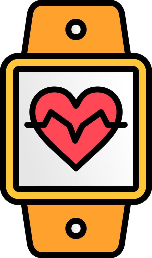 Smartwatch Line Filled Icon vector