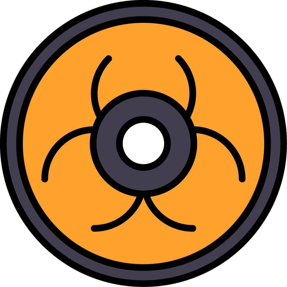 Biohazard Line Filled Icon vector