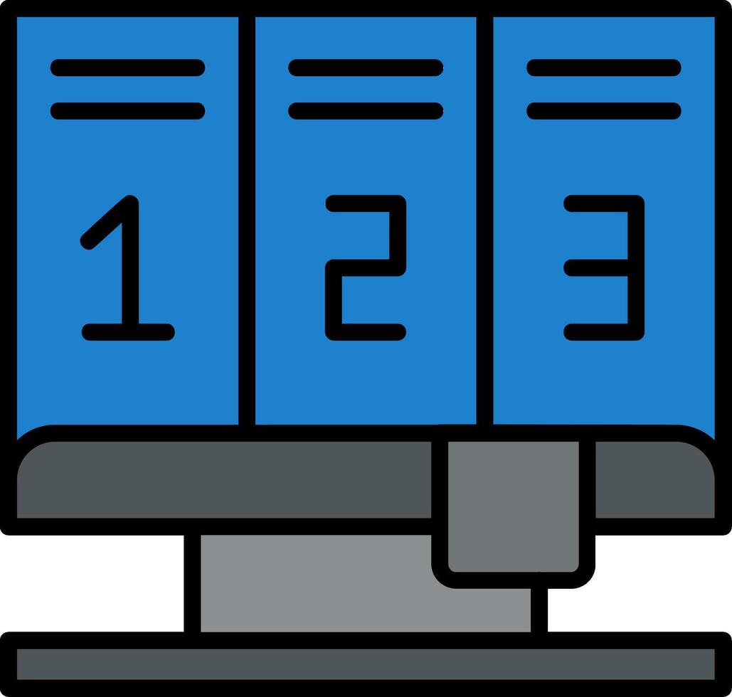Locker Line Filled Icon vector