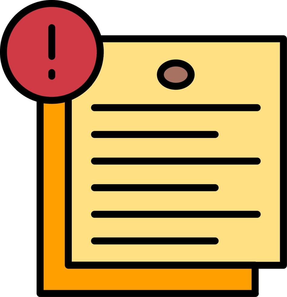 Notes Line Filled Icon vector