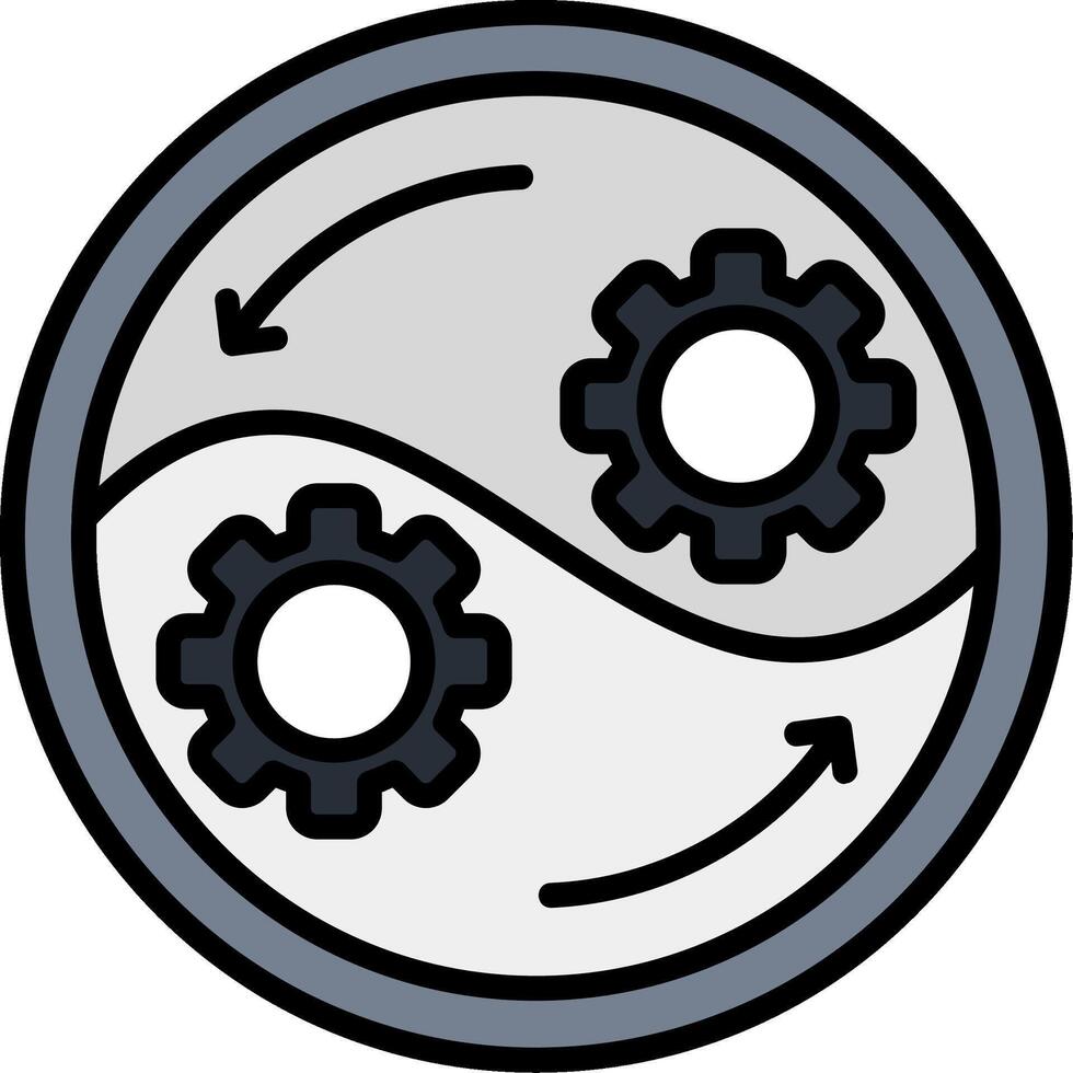 Automation Line Filled Icon vector