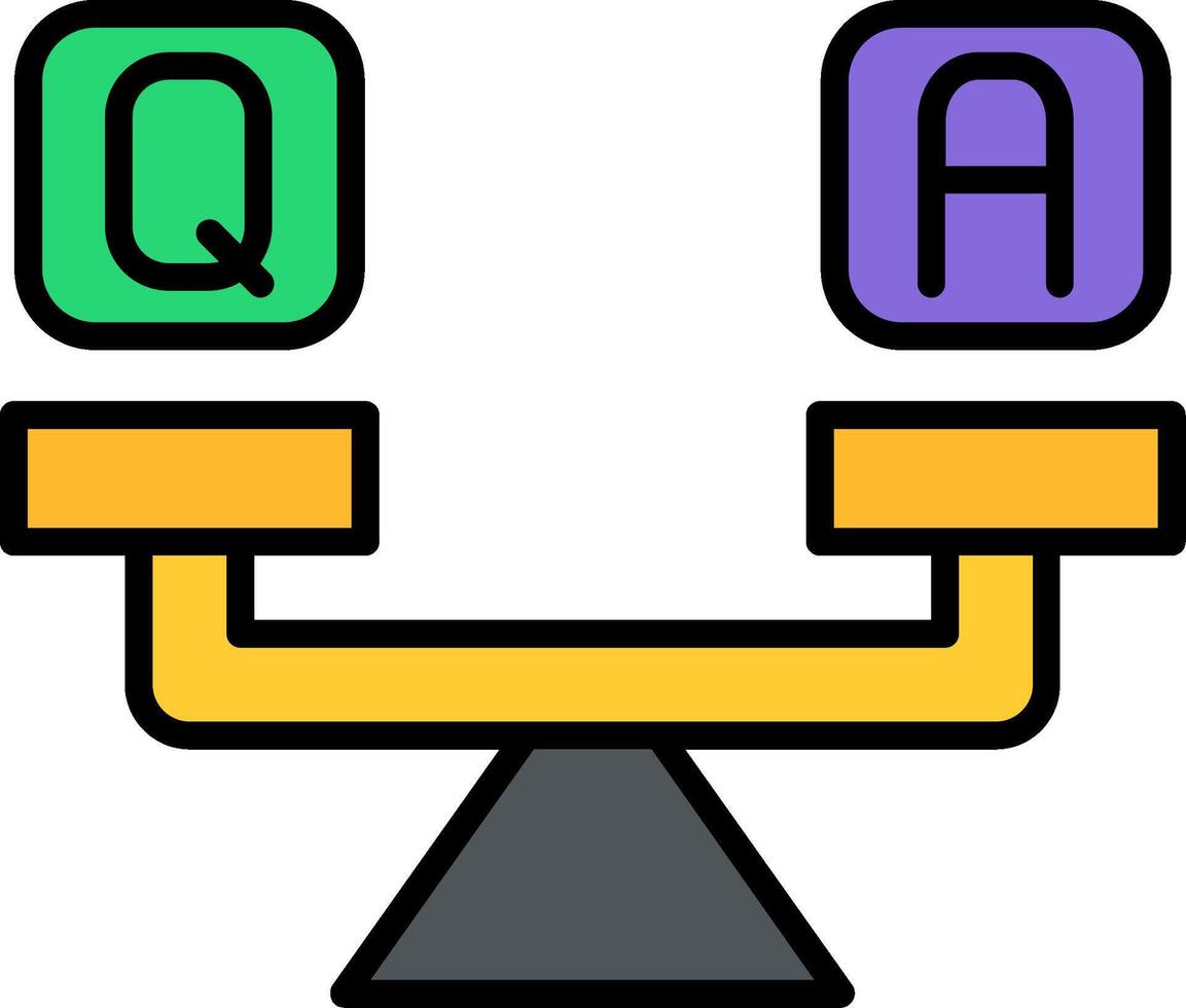 Faq Line Filled Icon vector