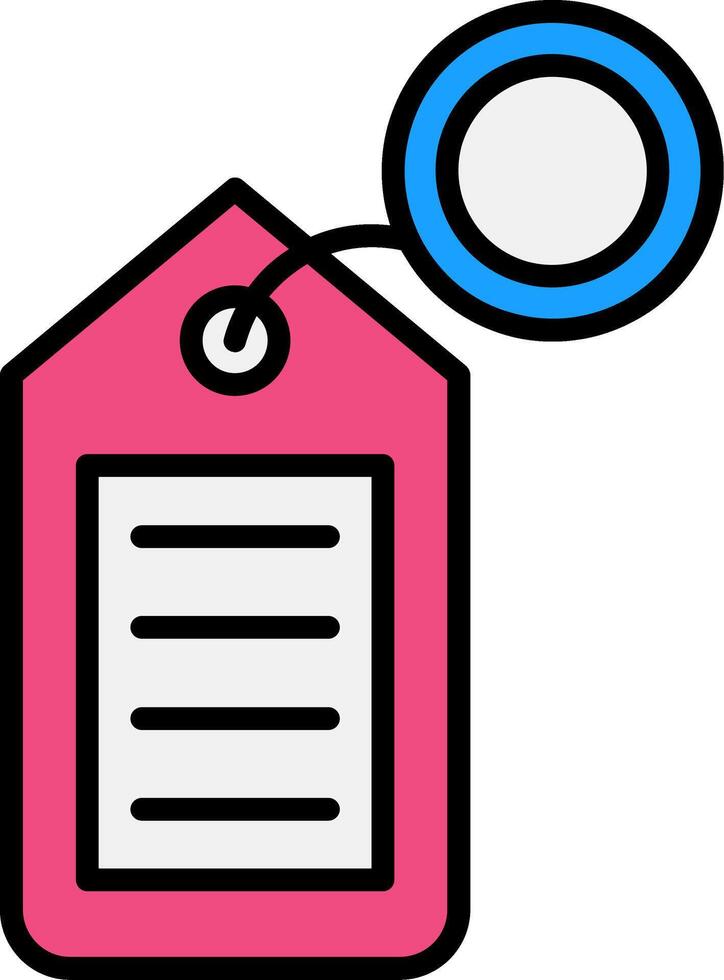 Label Line Filled Icon vector