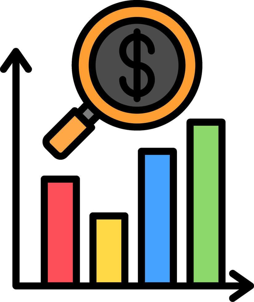 Forecast Line Filled Icon vector