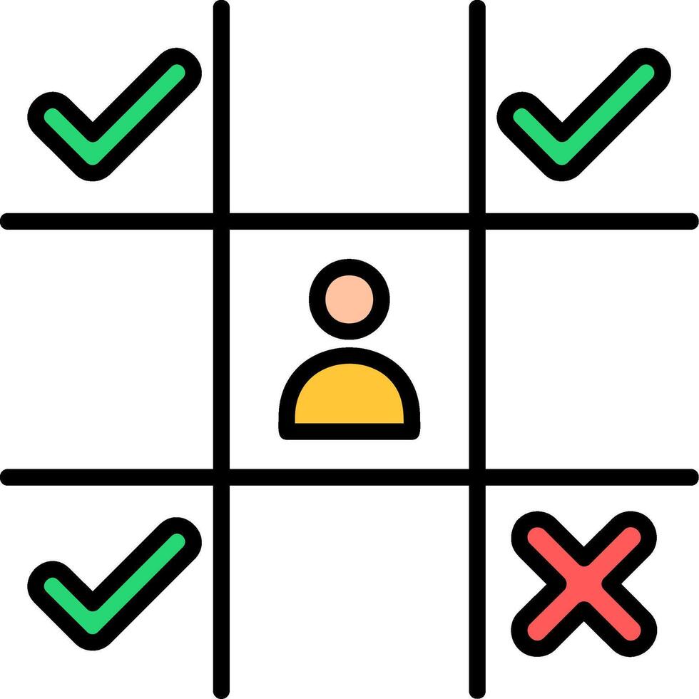 Market Positioning Line Filled Icon vector