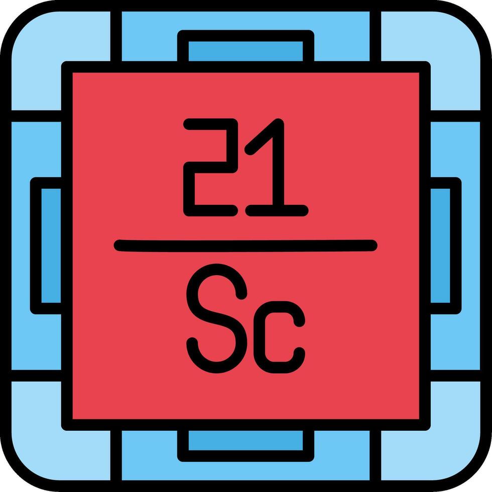 Scandium Line Filled Icon vector