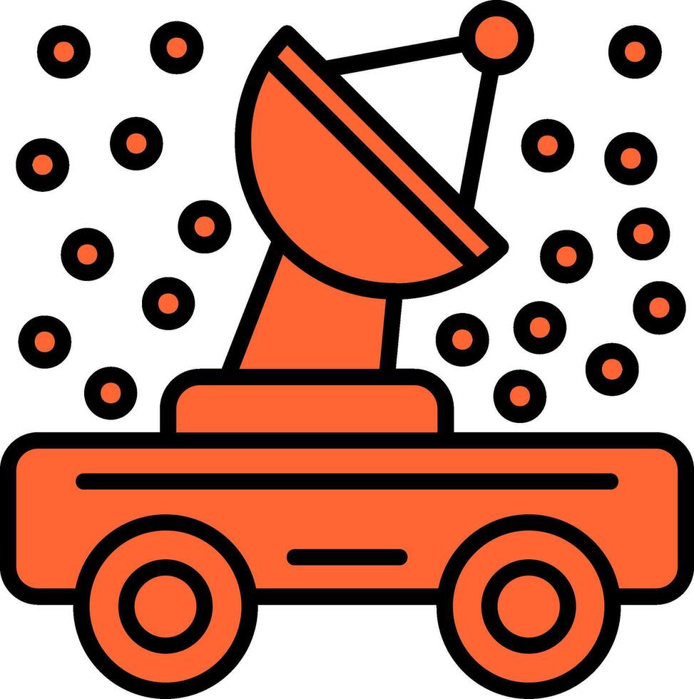Satellite Line Filled Icon vector