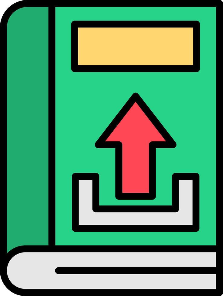 Upload Line Filled Icon vector