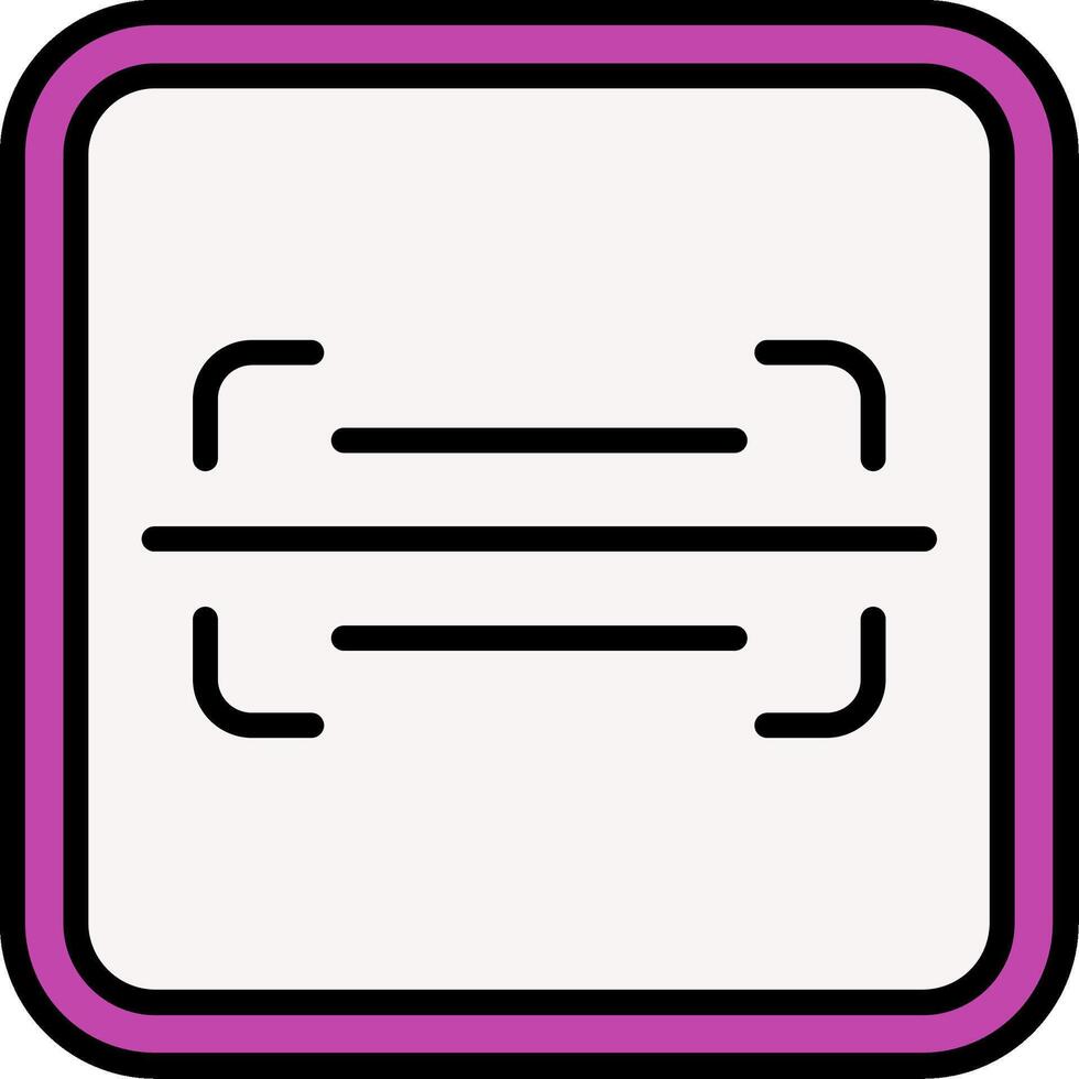Scanner Line Filled Icon vector