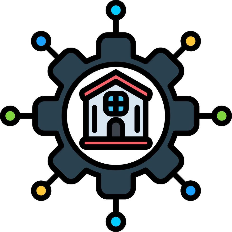 Management Line Filled Icon vector