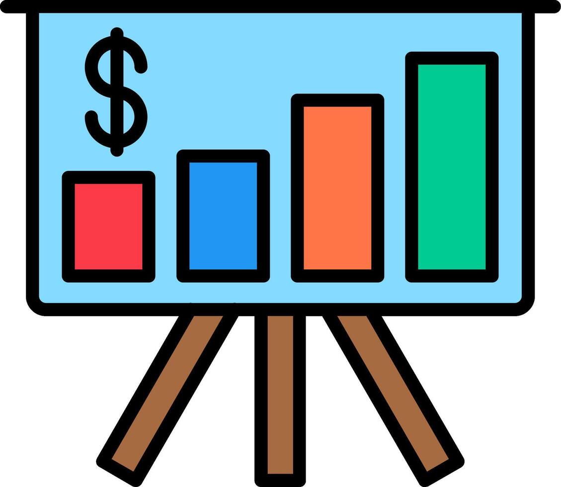 Strategy Line Filled Icon vector
