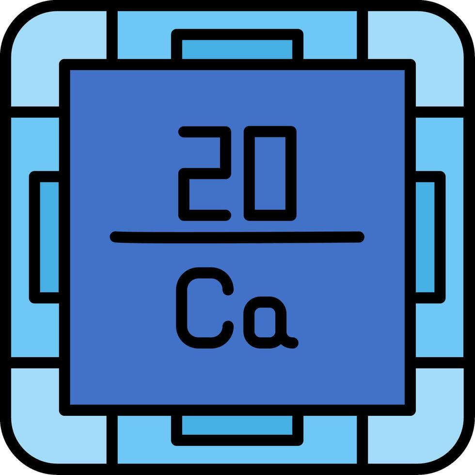 Calcium Line Filled Icon vector