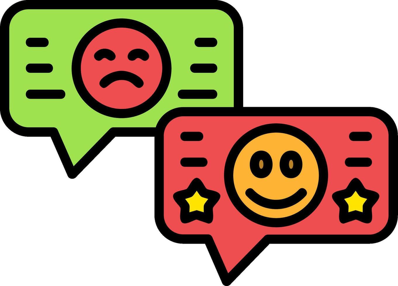 Feedback Line Filled Icon vector