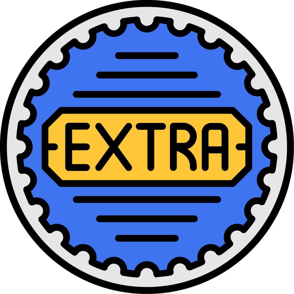 Extra Line Filled Icon vector