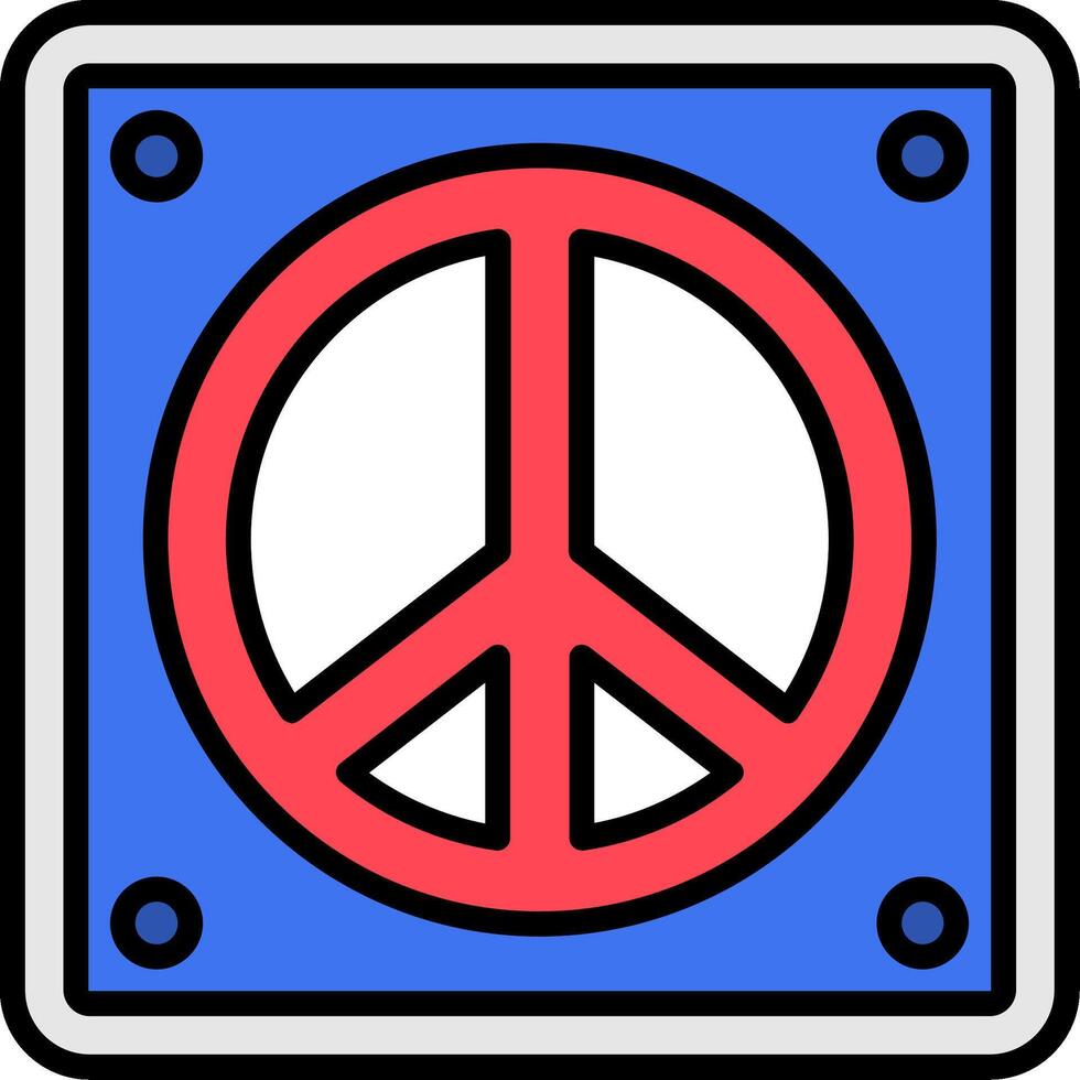 Pacifism Line Filled Icon vector