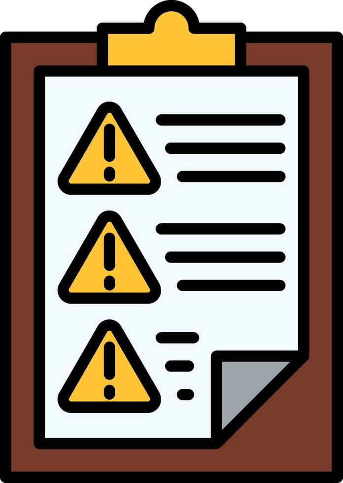 Reporting Line Filled Icon vector